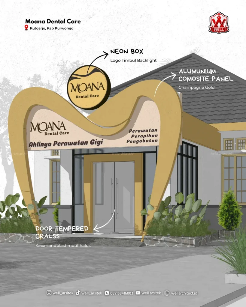 Desain Klinik Gigi Moana Dental Carefor More Infowhatsapp 62 821 3841 6003Website Wellarch 6
