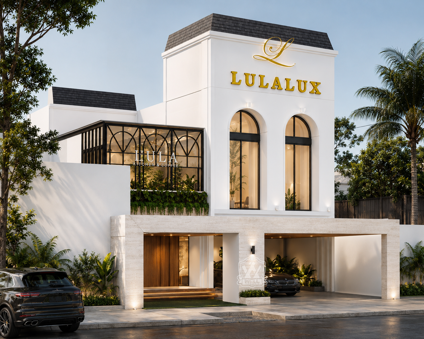Desain Cafe Tropical Contemporary Kebumen 2