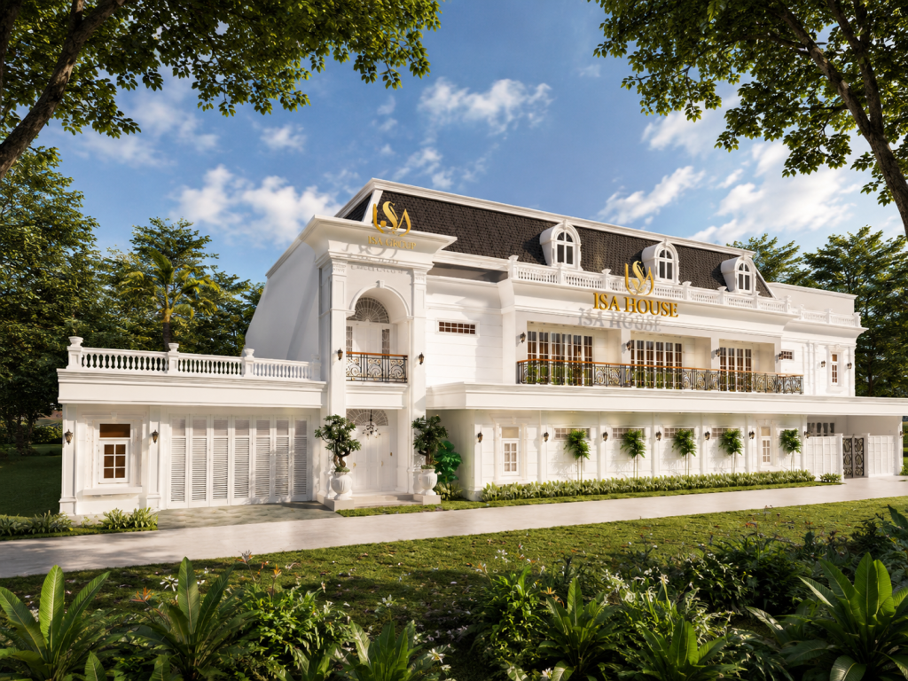Desain Rumah Classic French (Neoklasikal) – Isa House 2 Fasad Rumah Classic French Dengan Arsitektur Neoklasikal Elegan 2