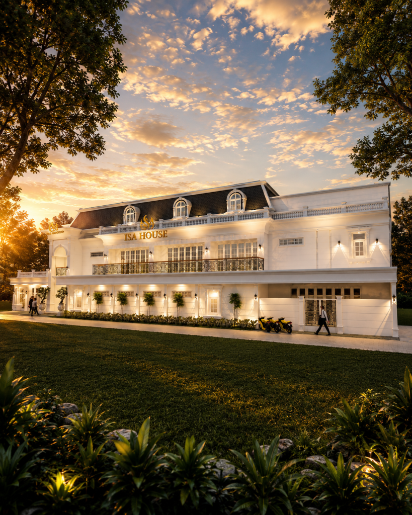 Desain Rumah Classic French (Neoklasikal) – Isa House 6 Fasad Rumah Classic French Dengan Arsitektur Neoklasikal Elegan 6