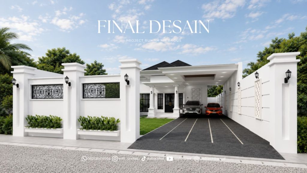 Rumah Classic Modern Tropical Yang Elegan, Bersih, Dan Fungsional Untuk Iklim Tropis 3 Inspirasi Desain Rumah Tropis Modern Klasik 1 Lantai 1