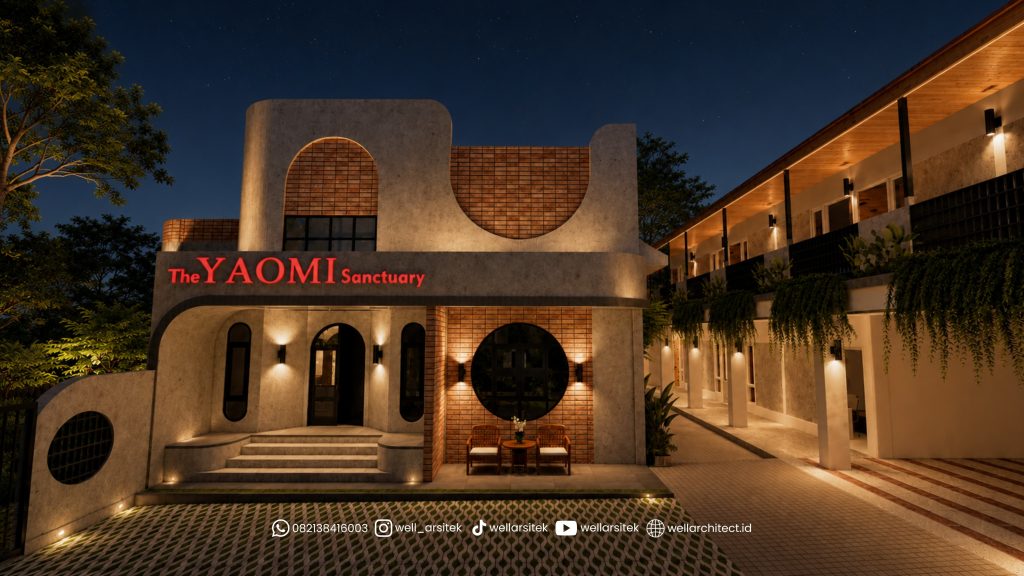 Desain Homestay Modern Tropis 5